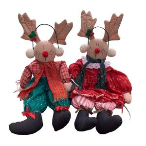House of Lloyd Vintage 24in Primitive Racer & Pacer Reindeer Christmas Whimsical